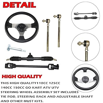 Amazon.com: PRO BAT 300mm/11.8'' Go Kart Steering Wheel